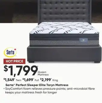 Sleep Country Serta perfect sleeper elite taryn mattress offer