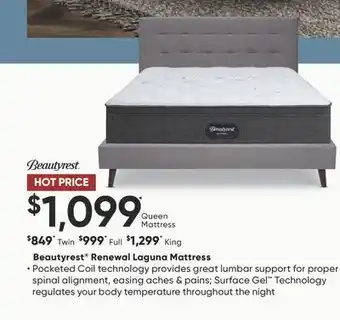 Sleep Country Beautyrest renewal laguna mattress offer