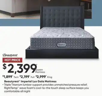 Dormez Vous Beautyrest imperial lux gala mattress offer