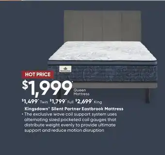 Dormez Vous Kingsdown silent partner eastbrook mattress offer