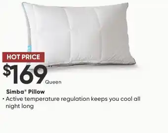 Sleep Country Simba pillow offer