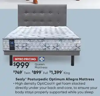 Dormez Vous Sealy posturpedic optimum allegra mattress offer