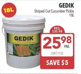 GEDIK Striped Cut Cucumber Pickle 18L