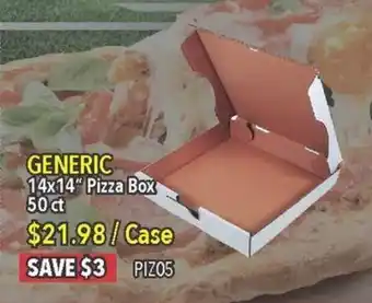 GENERIC 14x14" Pizza Box 50ct