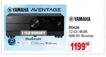 2001 Audio Video Yamaha 7.2-ch. 4k/8k hdr 10+ receiver offer
