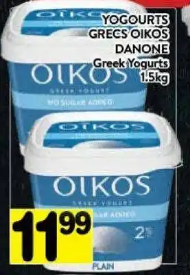 Supermarché PA Oikos danone greek yogurts offer