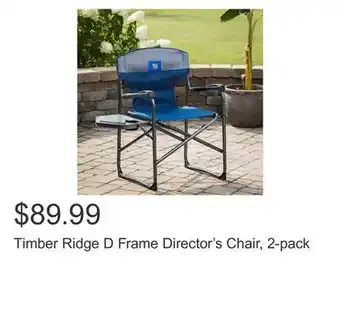 Costco Timber ridge d frame director's chair, 2-pack offer