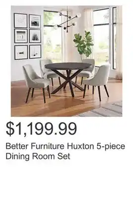 Costco Better furniture huxton 5-piece dining room set offer