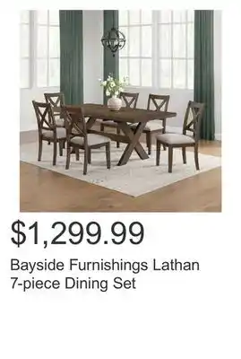 Costco Bayside furnishings lathan 7-piece dining set offer