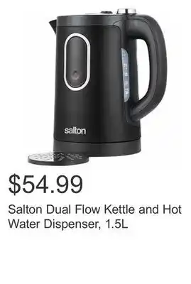 Costco Salton dual flow kettle and hot water dispenser, 1.5l offer
