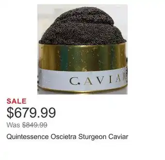 Costco Quintessence oscietra sturgeon caviar offer