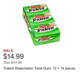 Costco Trident watermelon twist gum, 12 × 14 pieces offer