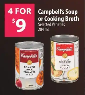 Co-op Campbell's Soup or Cooking Broth Selected Varieties 284ml offer