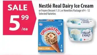 Co-op Nestlé Real Dairy Ice Cream or Frozen Dessert 1.5L or Novelties Package of 4-12 Selected Varieties offer