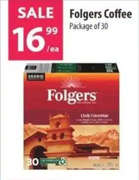 Co-op Folgers Coffee Package of 30 offer