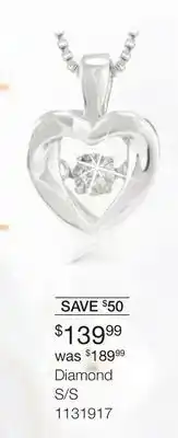 Charm Diamond Sterling silver dancing diamond pendant offer