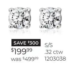 Charm Diamond Sterling silver lab grown 0.32ctw diamond stud earrings offer