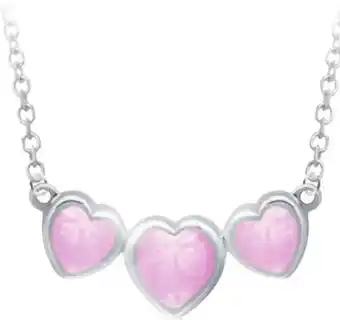 Charm Diamond Polar pink 10k white gold pink sapphire heart 16-18 necklace offer