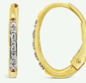Charm Diamond Charmables 10k yellow gold diamond single hoop earring offer
