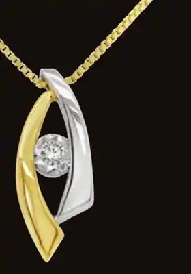Charm Diamond Glacier fire 10k yellow and white gold canadian diamond pendant offer