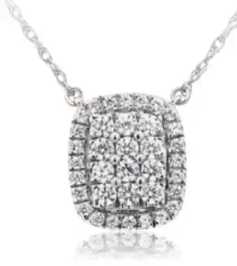 Charm Diamond New brilliance 10k white gold lab grown 0.45ctw diamond necklace offer