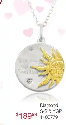 Charm Diamond Diamond s/s & ygp offer