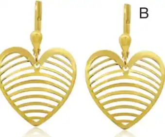 Charm Diamond 10k yellow gold heart drop earrings offer