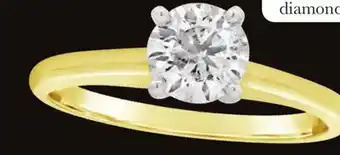 Charm Diamond Glacier fire 14k yellow gold 1.00ct solitaire offer