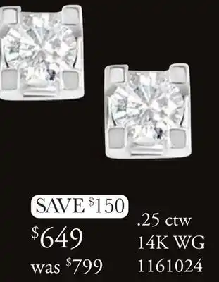 Charm Diamond Glacier fire 14k white gold 0.25ctw diamond studs offer