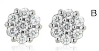 Charm Diamond 10k white gold 0.20ctw bouquet earrings offer