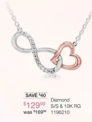 Charm Diamond Diamond s/s & 10k rg offer