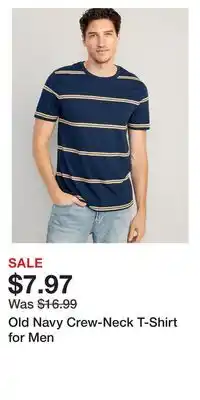 Old Navy Old navy crew-neck t-shirt for men offer