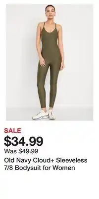 Old Navy Old navy cloud+ sleeveless 7/8 bodysuit for women offer