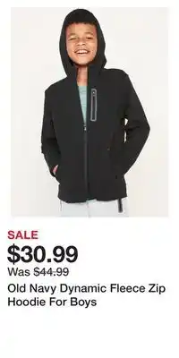 Old Navy Old navy dynamic fleece zip hoodie for boys offer