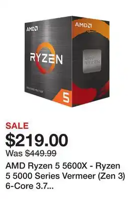Newegg Amd ryzen 5 5600x - ryzen 5 5000 series vermeer (zen 3) 6-core 3.7 ghz socket am4 65w none integrated graphics desktop proces offer