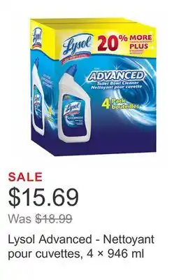 Costco Lysol advanced - nettoyant pour cuvettes, 4 × 946 ml offer