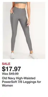 Old navy high-waisted powersoft 7/8 leggings for women
