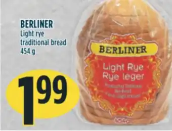 Marché Adonis Berliner light rye traditional bread offer