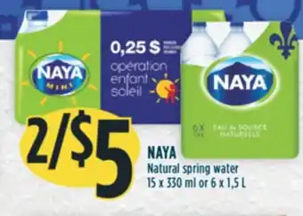 Marché Adonis Naya natural spring water offer