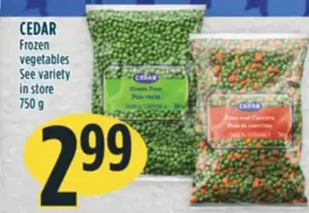 Marché Adonis Cedar frozen vegetables offer