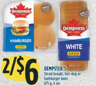 Marché Adonis Dempster's sliced breads, hot-dog or hamburger buns offer