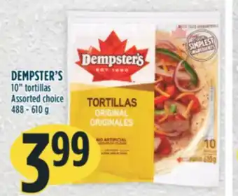 Marché Adonis Dempster's 10 tortillas offer