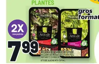 Metro Mélange de salade attitude | attitude salad mix with toppings offer