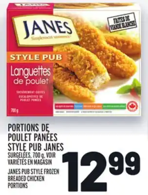 Metro Portions de poulet panées style pub janes | janes pub style frozen breaded chicken portions offer