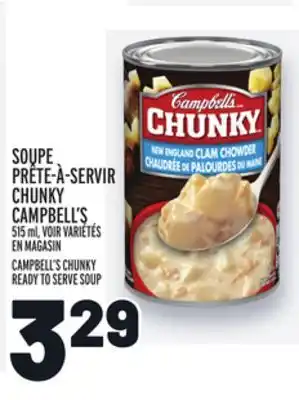Metro Soupe prête-à-servir chunky campbell's | campbell's chunky ready to serve soup offer