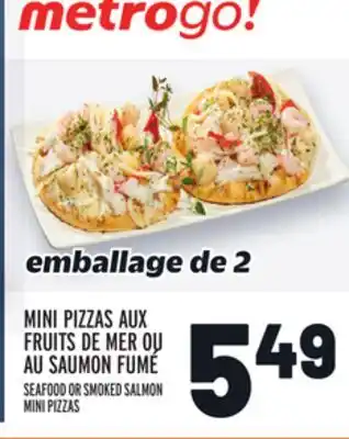 Metro Mini pizzas aux fruits de mer ou au saumon fumé | seafood or smoked salmon mini pizzas offer