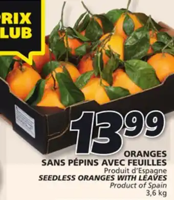 IGA Seedless oranges with leaves offer