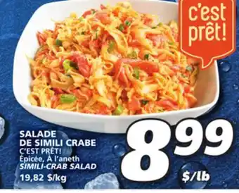 IGA C'est prêt! simili-crab salad offer