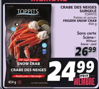 IGA Toppits frozen snow crab offer