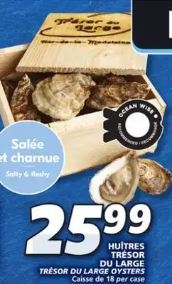 IGA Trésor du large oysters offer
